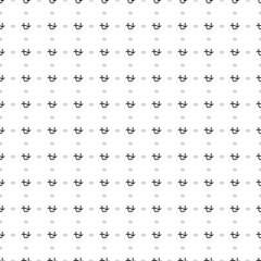 Square seamless background pattern from black zodiac ophiuchus symbols are different sizes and opacity. The pattern is evenly filled. Vector illustration on white background