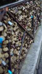 locks on the fence 