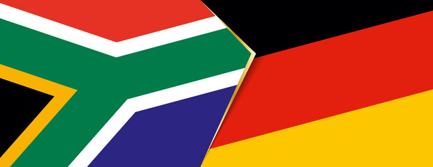 South Africa and Germany flags, two vector flags.