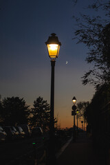 moon and the street lamp montmartre 