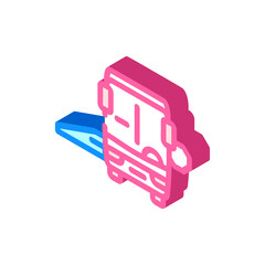 Fototapeta premium bus with ramp isometric icon vector. bus with ramp sign. isolated symbol illustration