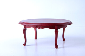 dollhouse interior - table isolated against white background