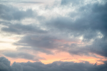 Naklejka na ściany i meble Beautiful Winter sunset colorful vivd sky for use as background