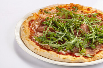 Italian Pizza with sausages and cheese