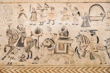 Detail of a mural from the Lakshmi Narayan Temple in Orchha, Madhya Pradesh, India. © Oscar Espinosa