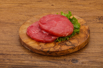 Raw tuna steak for grill