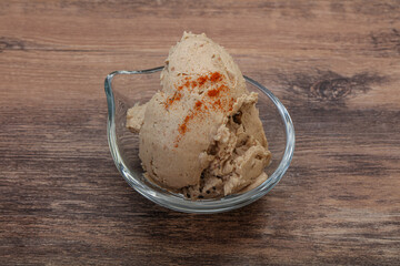 Herring butter spread in the bowl