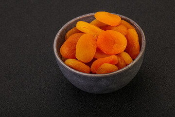 Sweet tasty dried apricot heap