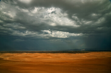 storm clouds over the sea