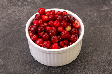 Sweet and tasty cranberry in the bowl