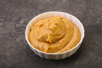 Peanut butter in the bowl