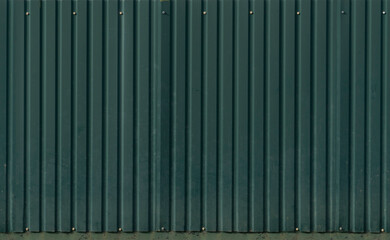 Seamless green metal site fence