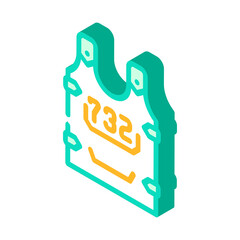 body armor protest meeting isometric icon vector. body armor protest meeting sign. isolated symbol illustration