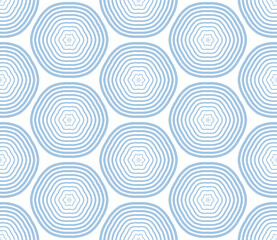 Fototapeta na wymiar Abstract fantasy striped halftone ,thin line round shapes geometric seamless pattern. Creative mosaic, tile background.