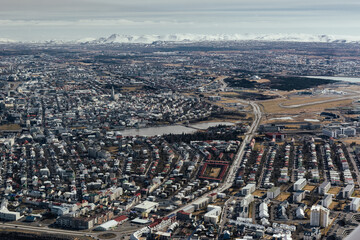 aerial viev auf reykjavik