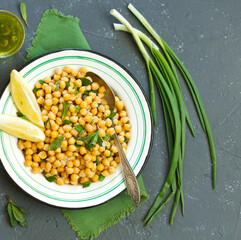 Chickpea and mint salad.