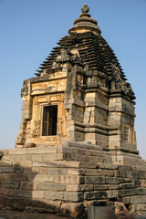 Fototapeta na wymiar The Brahma Temple in Khajuraho, Madhya Pradesh, India. Forms part of the Khajuraho Group of Monuments, a UNESCO World Heritage Site.