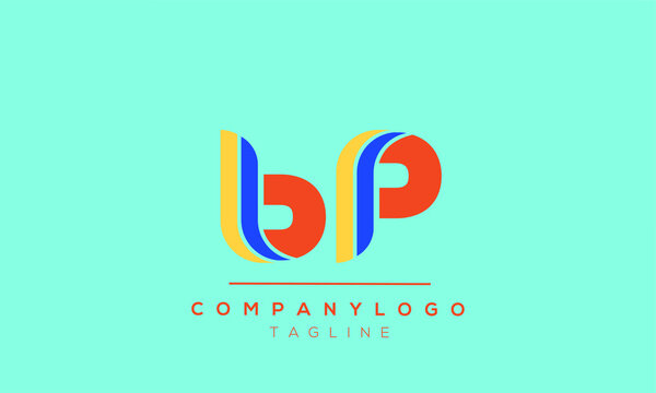 BP initials monogram letter text alphabet logo design