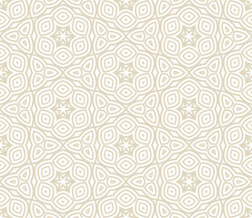 Abstract fantasy striped halftone ,thin line round shapes geometric seamless pattern. Creative mosaic, tile background.