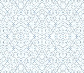 Abstract fantasy striped halftone ,thin line round shapes geometric seamless pattern. Creative mosaic, tile background.