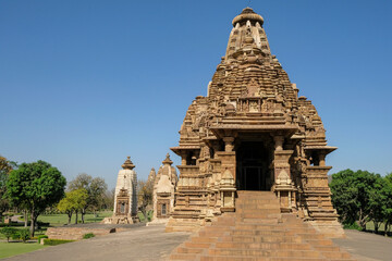 The Vishvanath Temple in Khajuraho, Madhya Pradesh, India. Forms part of the Khajuraho Group of Monuments, a UNESCO World Heritage Site.