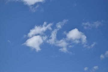 Beautiful white clouds against the blue sky.