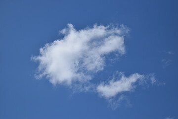 Beautiful white clouds against the blue sky.