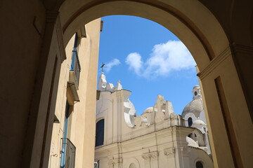 Way to Church Saint Sophia in Anacapri, Capri Italy