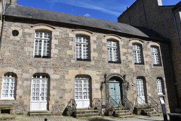 dinan, vieux, port, maisons, anciennes