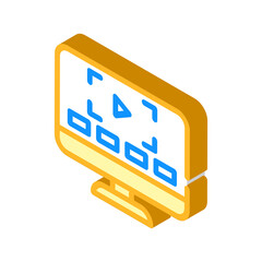 video lessons isometric icon vector. video lessons sign. isolated symbol illustration
