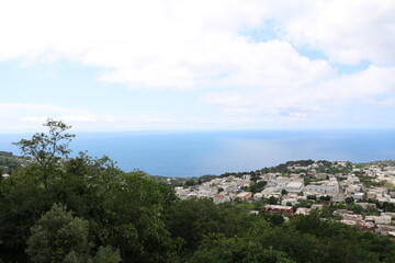 Fototapeta na wymiar Holiday at Capri island and Mediterranean Sea, Italy
