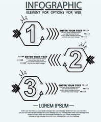 Infographic of three simple style options in black and white ninth edition
