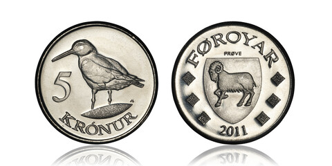 Obraz premium Faroe Islands, 5 Krónur, A.D. 2011