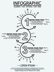 Infographic of three simple style options in black and white sixth edition