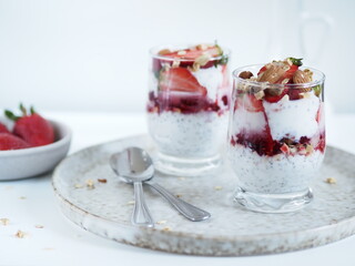 yogurt with strawberries