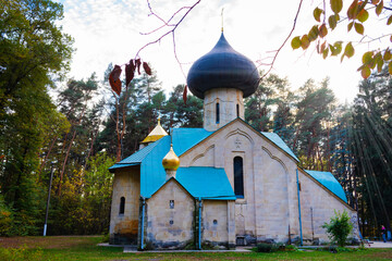 Holy Transfiguration Church, architect A. Shchusev in the Natalyevka estate complex, Kharkiv region, Ukraine