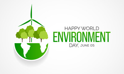 World Environment day is observed every year on June 5, it has been a flagship campaign for raising awareness on environmental issues emerging from marine pollution, human overpopulation. vector art.