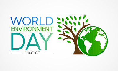 World Environment day is observed every year on June 5, it has been a flagship campaign for raising awareness on environmental issues emerging from marine pollution, human overpopulation. vector art.