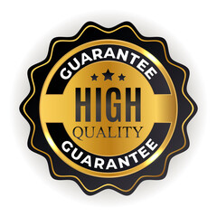 High quality golden label sign. Vector illustration