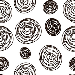 Hand drawn abstract seamless pattern background. Vector illustration