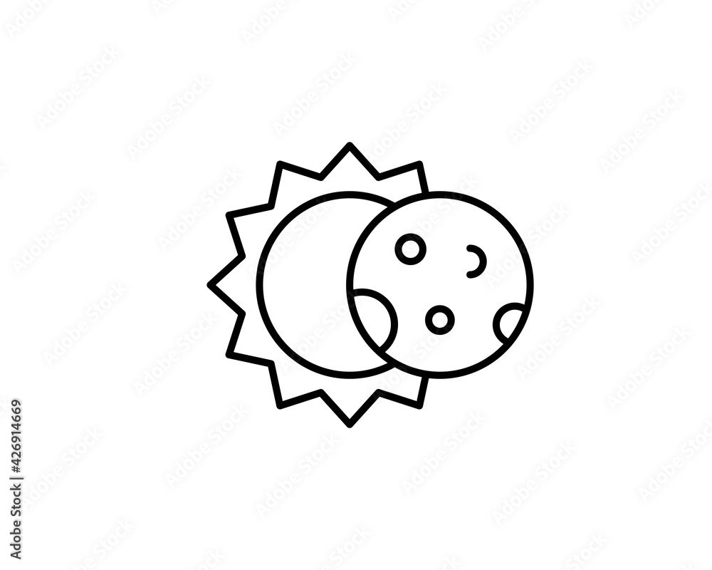 Poster eclipse icon. element of minimalistic icon for mobile concept and web apps. signs and symbols collec