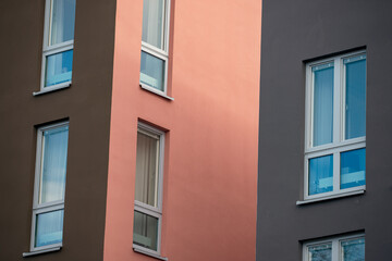 Obraz premium windows of a building, årsta, stockholm, sweden