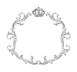 Vintage Frame with Royal Crown