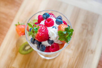 yogurt with strawberries