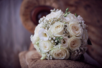 beautiful delicate flowers in a beautiful bouquet. Bridal bouquet. delicate wedding bouquet 
