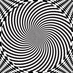 Abstract striped black and white Spiral background