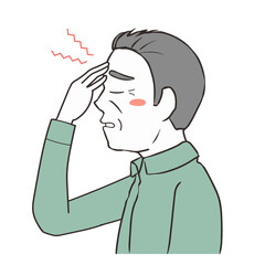 風邪　頭痛　横向き　高齢男性