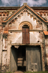 Fototapeta na wymiar Old ruined brick church in Uruguay