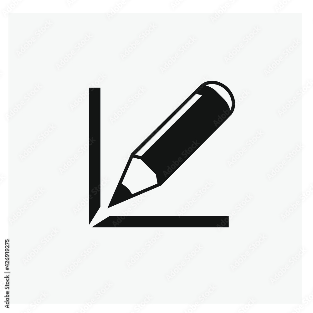 Aufkleber pencil and eraser vector icon. editable stroke. linear style sign for use on web design and mobile a