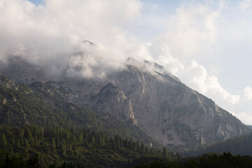 clouds over the mountains